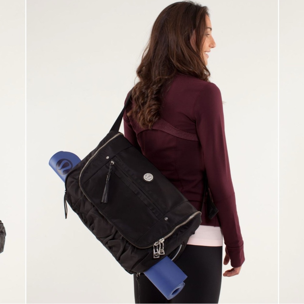 Lululemon Athletica Black Nylon Carryall Bag
